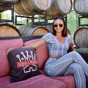 Striped Blue Two-Piece Set